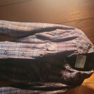 Merona Men's Brown Plaid Button Down Quilted Jacket XL